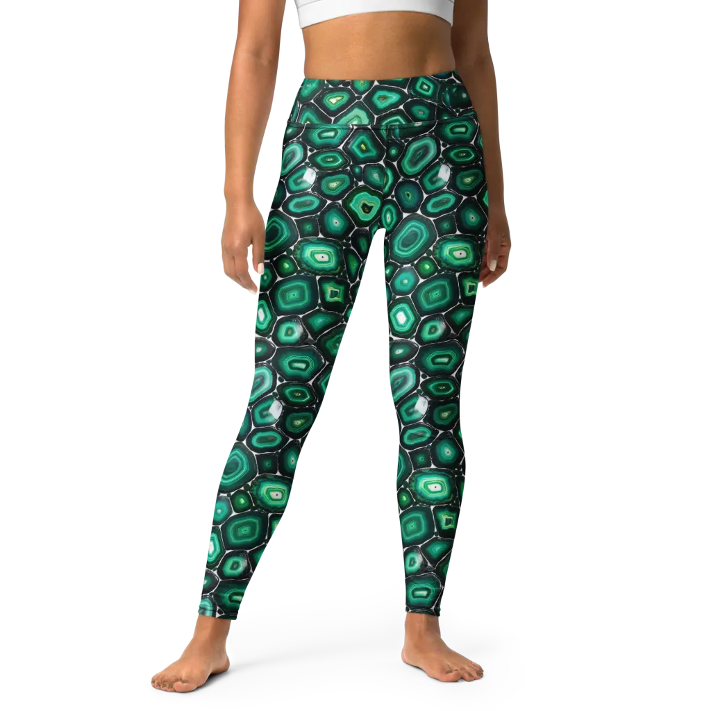 Verdant Agate on Yoga Leggings — Front