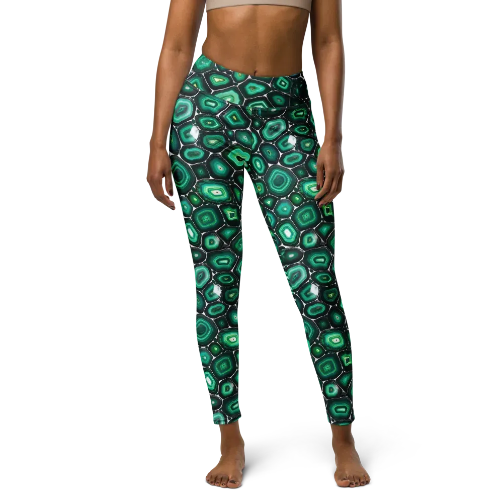 Verdant Agate on Yoga Leggings — Front