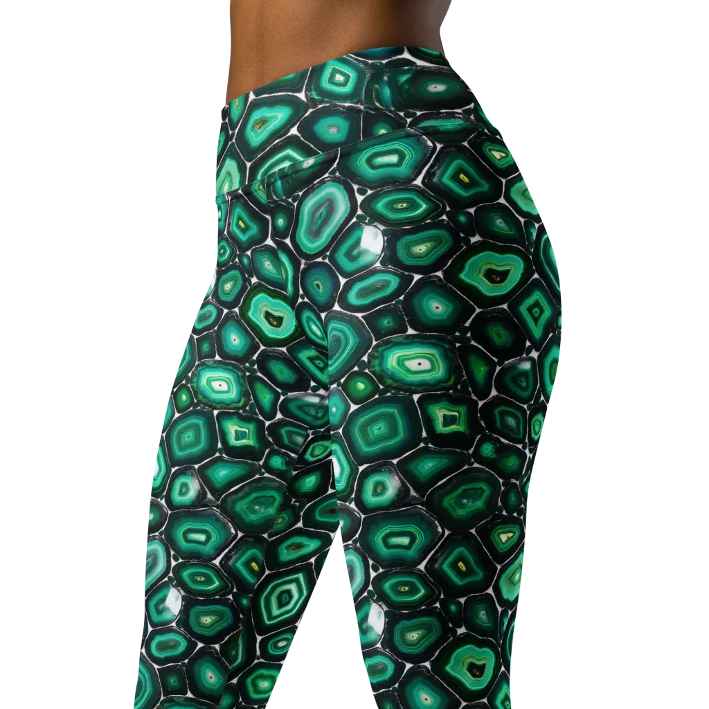Verdant Agate on Yoga Leggings — Left Front