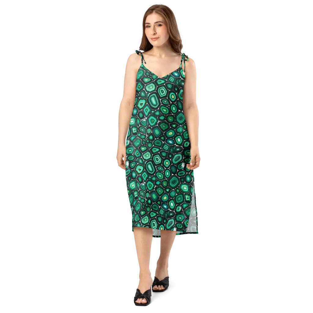 Verdant Agate on Slip Dress — Front