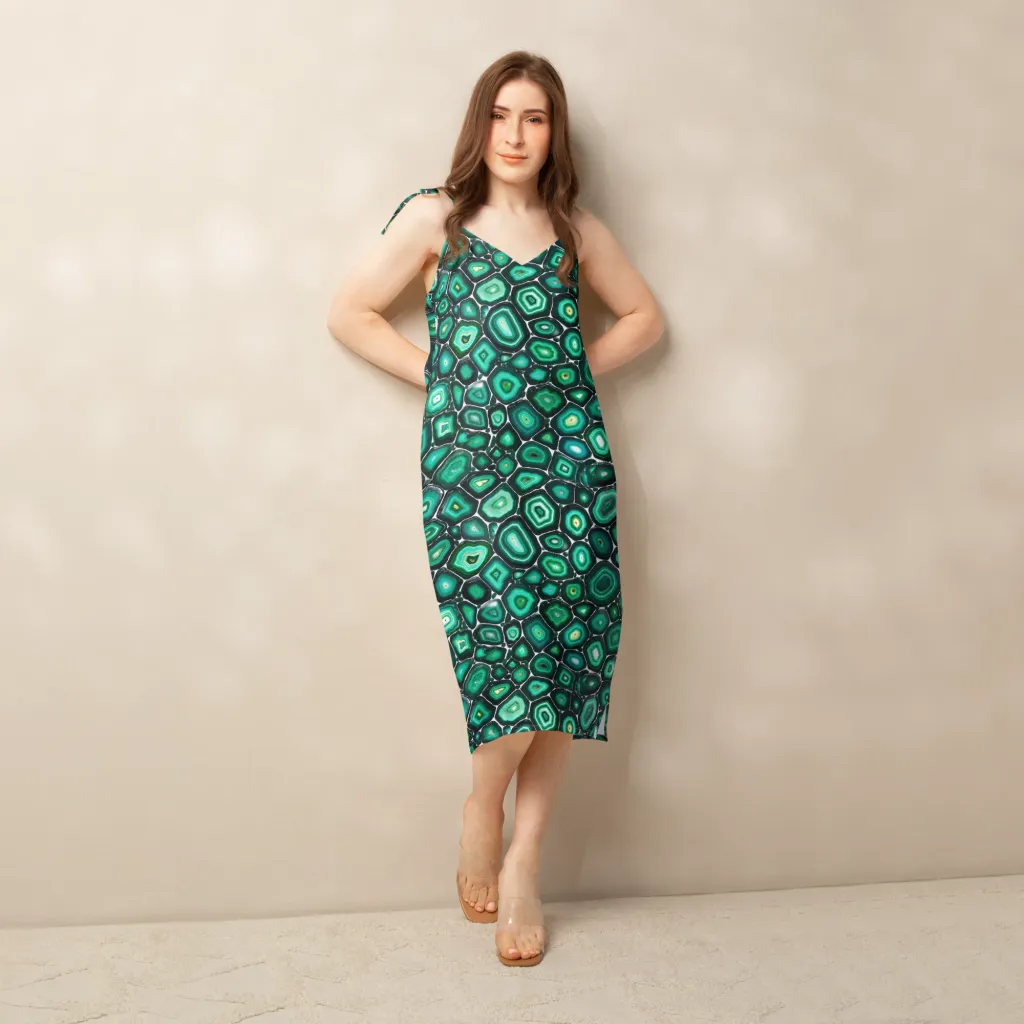 Verdant Agate on Slip Dress — Front