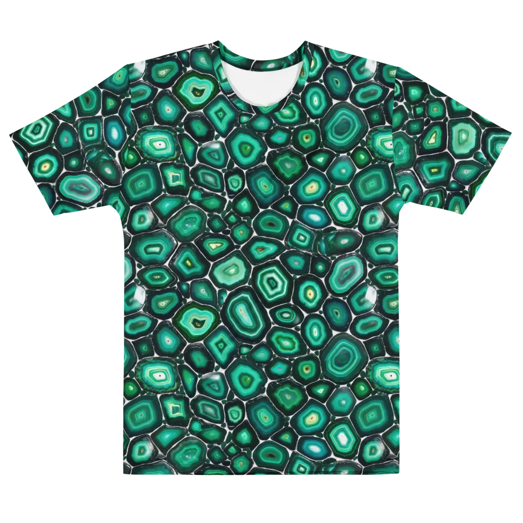 Verdant Agate on Men's Cotton Crew Neck T-Shirt — Front