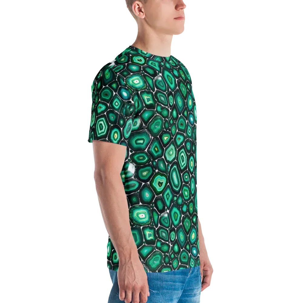 Verdant Agate on Men's Crew Neck T-Shirt — Right