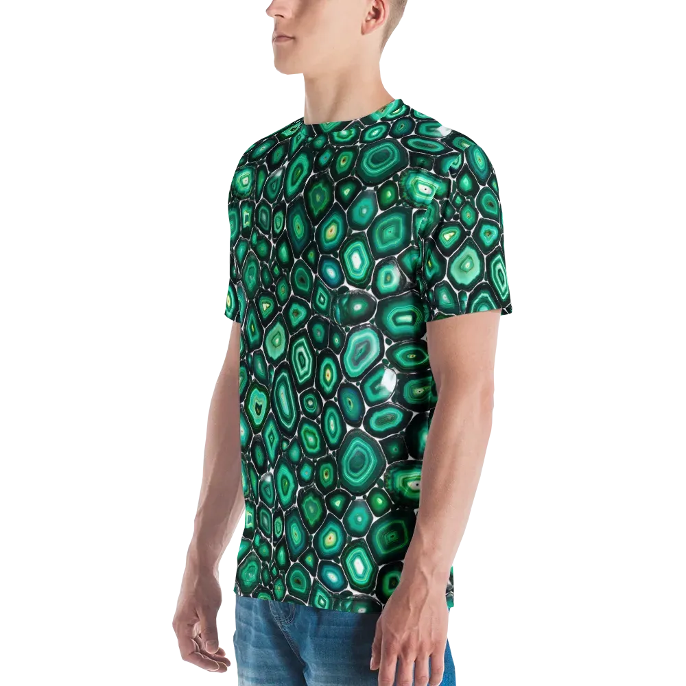 Verdant Agate on Men's Crew Neck T-Shirt — Left