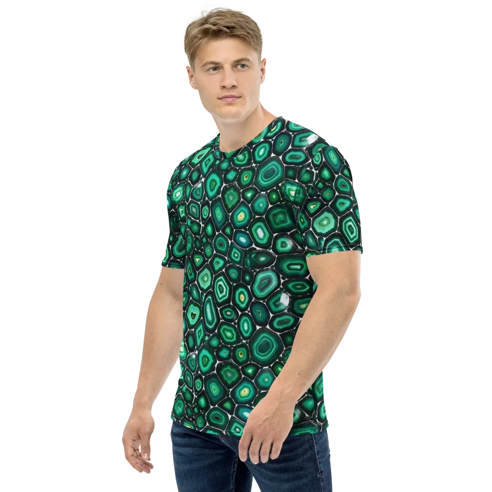 Verdant Agate on Men's Crew Neck T-Shirt — Left