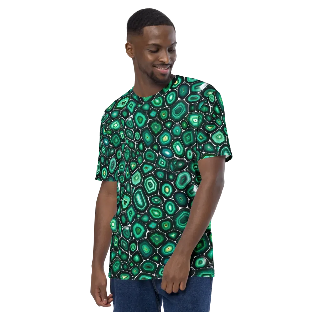 Verdant Agate on Men's Crew Neck T-Shirt — Left