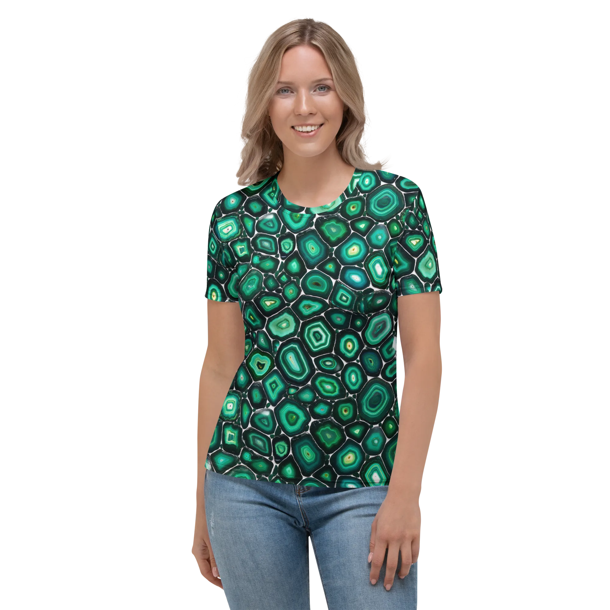 Verdant Agate on Women's Crew Neck T-Shirt — Front