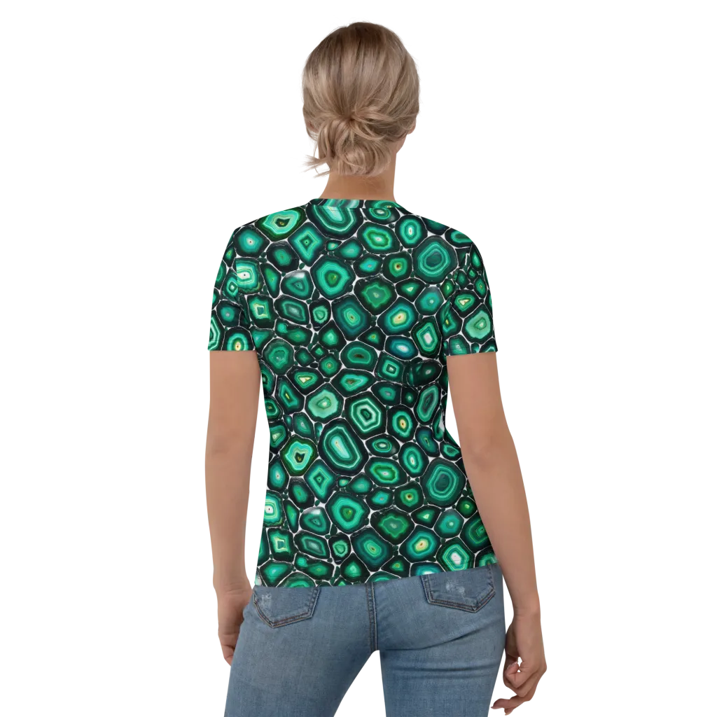 Verdant Agate on Women's Crew Neck T-Shirt — Back