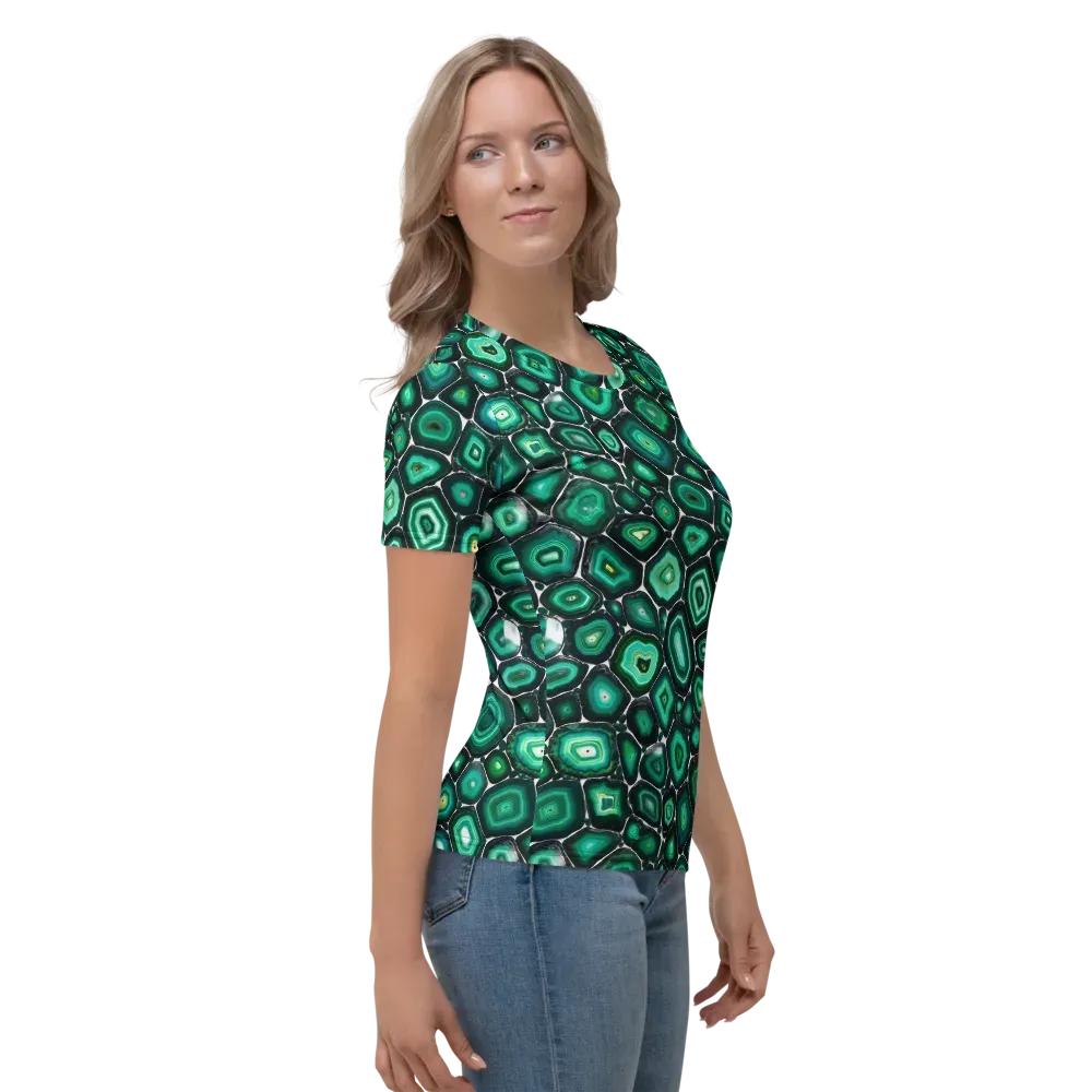 Verdant Agate on Women's Crew Neck T-Shirt — Right