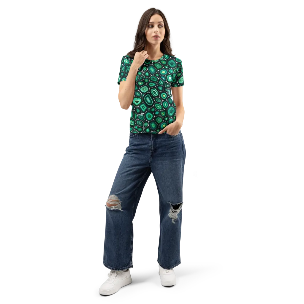 Verdant Agate on Women's Crew Neck T-Shirt — Front