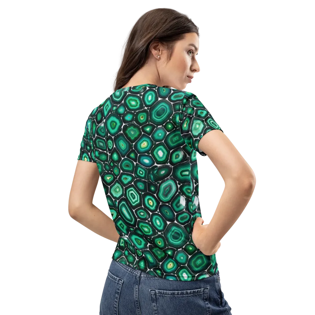 Verdant Agate on Women's Crew Neck T-Shirt — Back