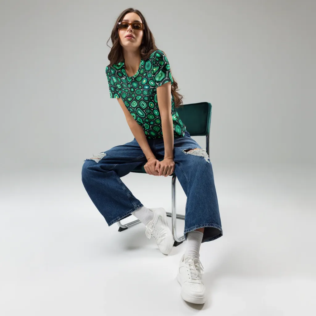 Verdant Agate on Women's Crew Neck T-Shirt — Front