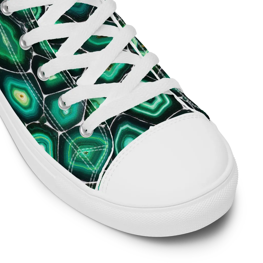 Verdant Agate on Women's High Top Canvas Shoes — Product details
