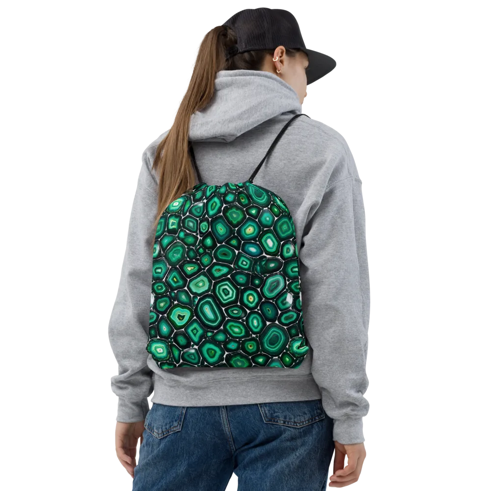 Verdant Agate on Drawstring Bag — Front