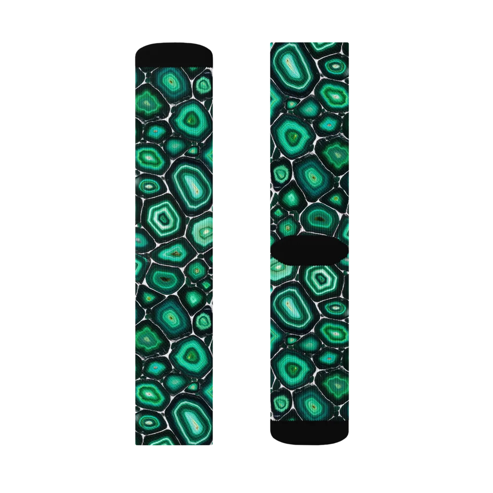 Verdant Agate on Socks — Left Sock