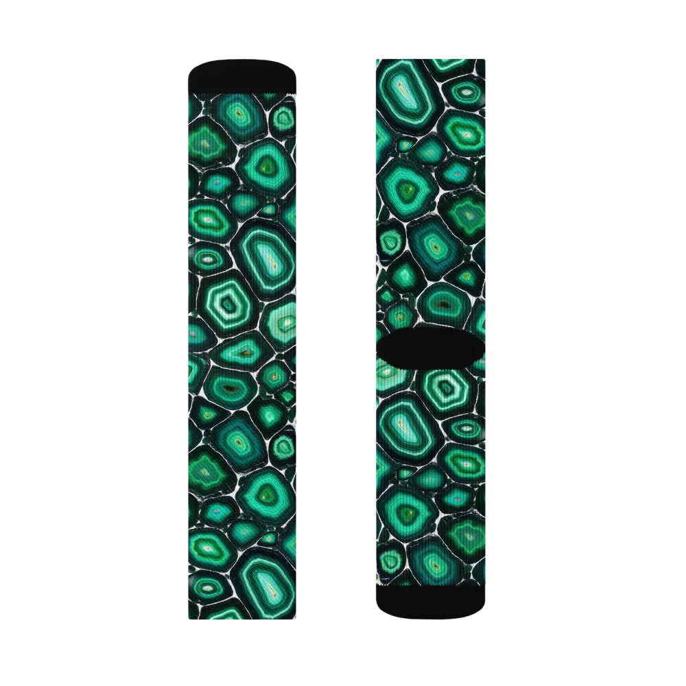 Verdant Agate on Socks — Right Sock