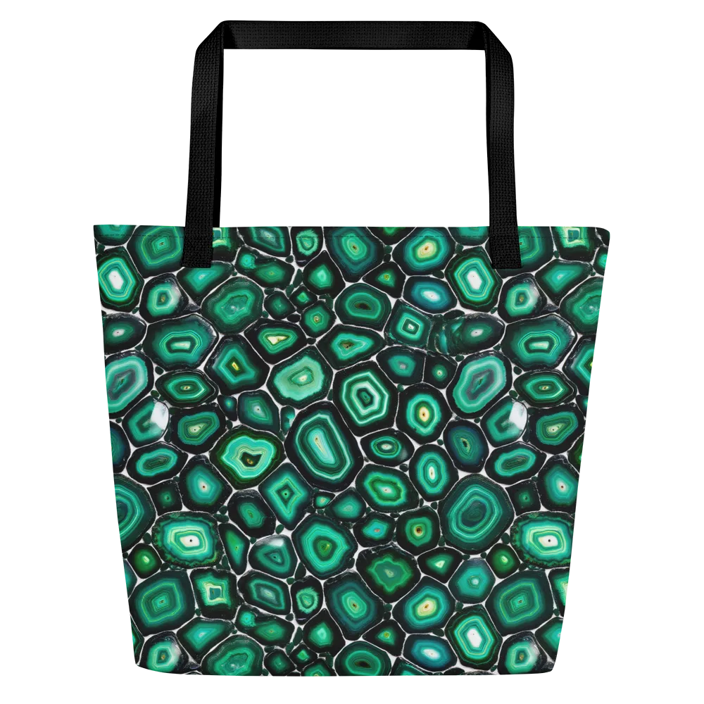 Verdant Agate on Large Tote Bag W/ Pocket — Front