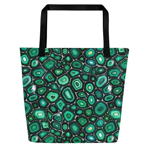 Verdant Agate on a Large Tote Bag W/ Pocket