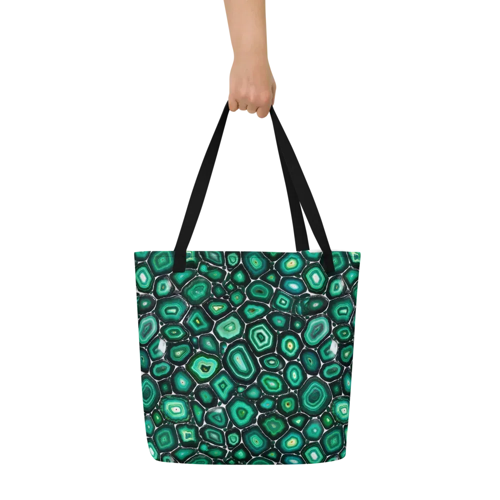 Verdant Agate on Large Tote Bag W/ Pocket — Front