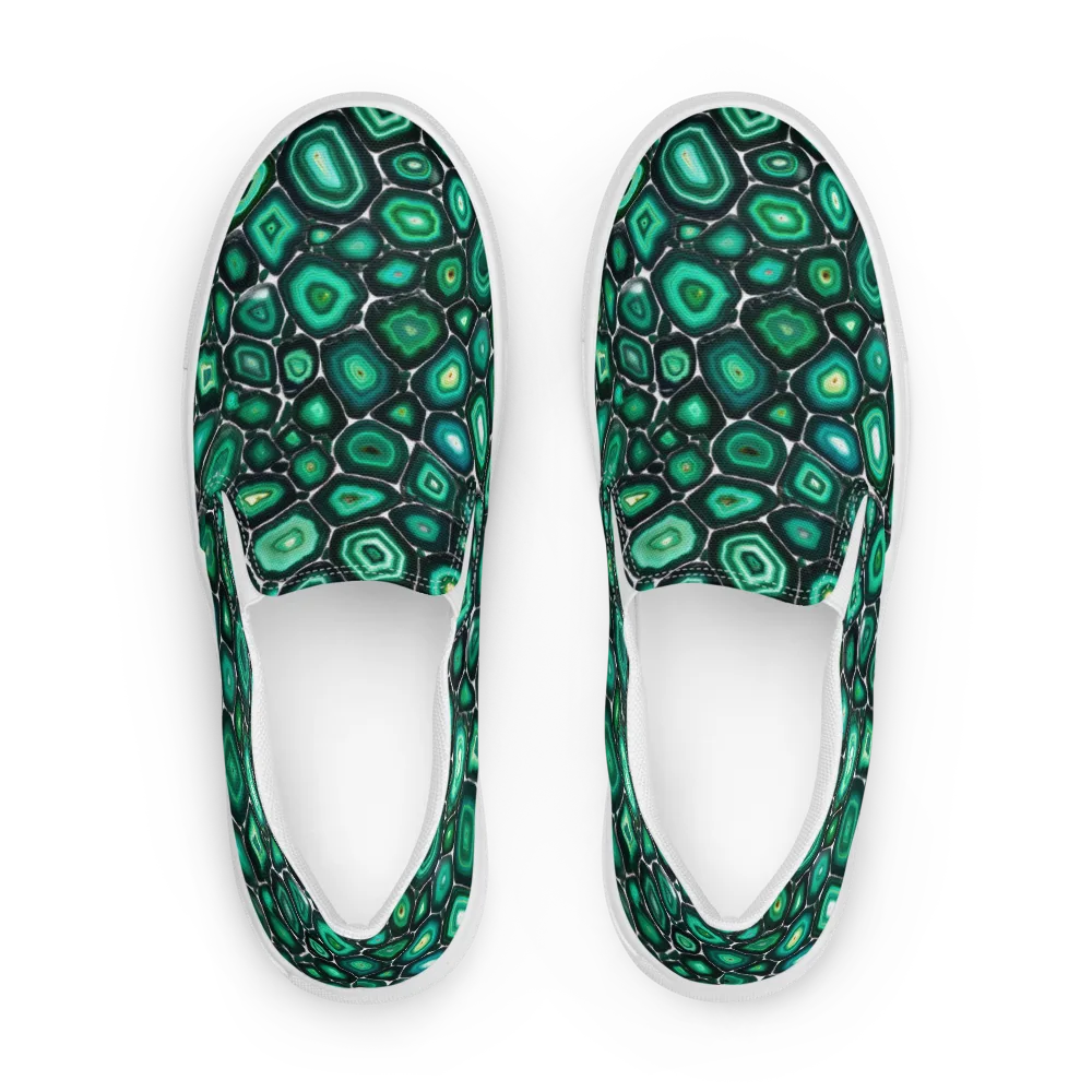 Verdant Agate on Women's Slip-On Canvas Shoes — Front