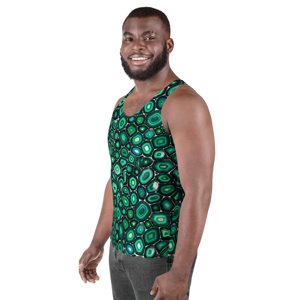 Verdant Agate on Men's Tank Top — Left Front