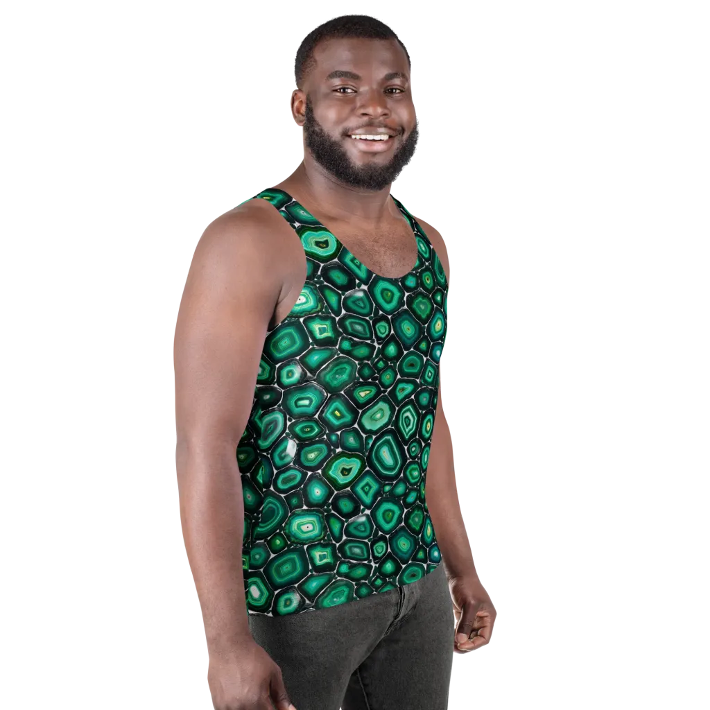Verdant Agate on Men's Tank Top — Right Front