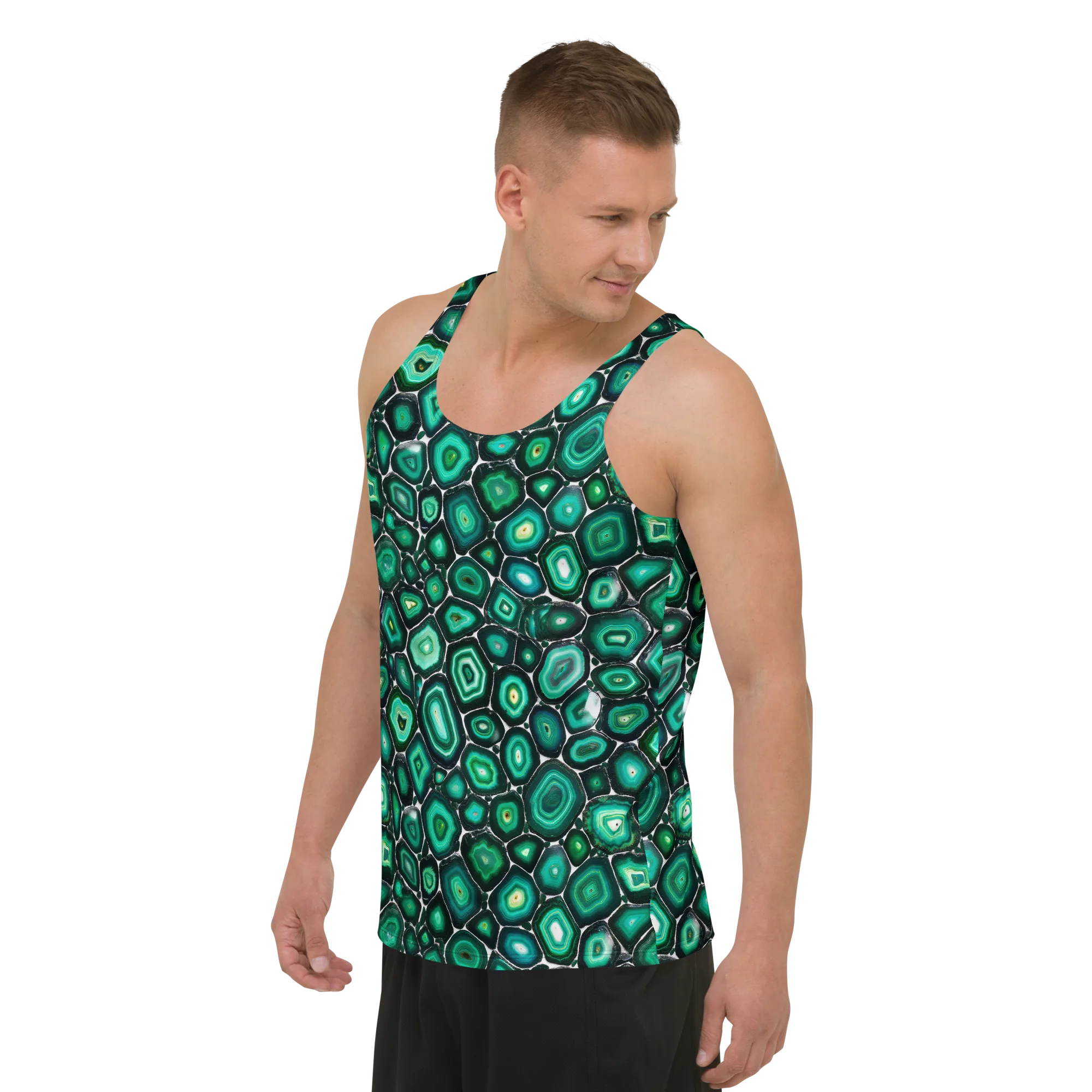Verdant Agate on Men's Tank Top — Left Front