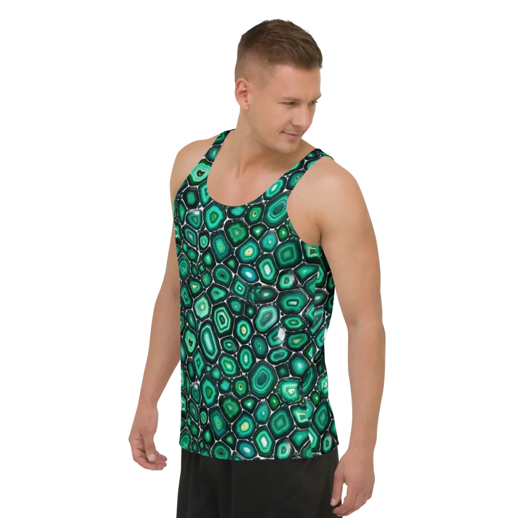 Verdant Agate on Men's Tank Top — Left Front
