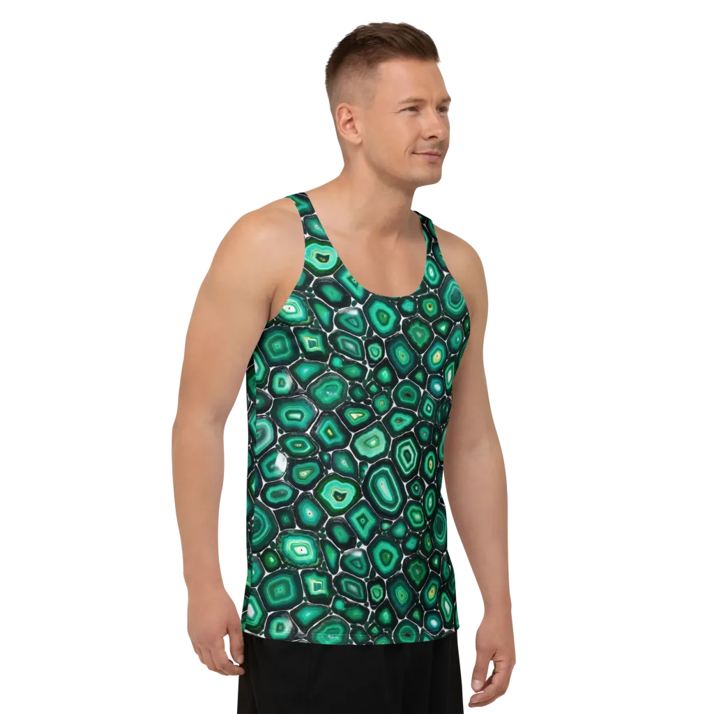 Verdant Agate on Men's Tank Top — Right Front