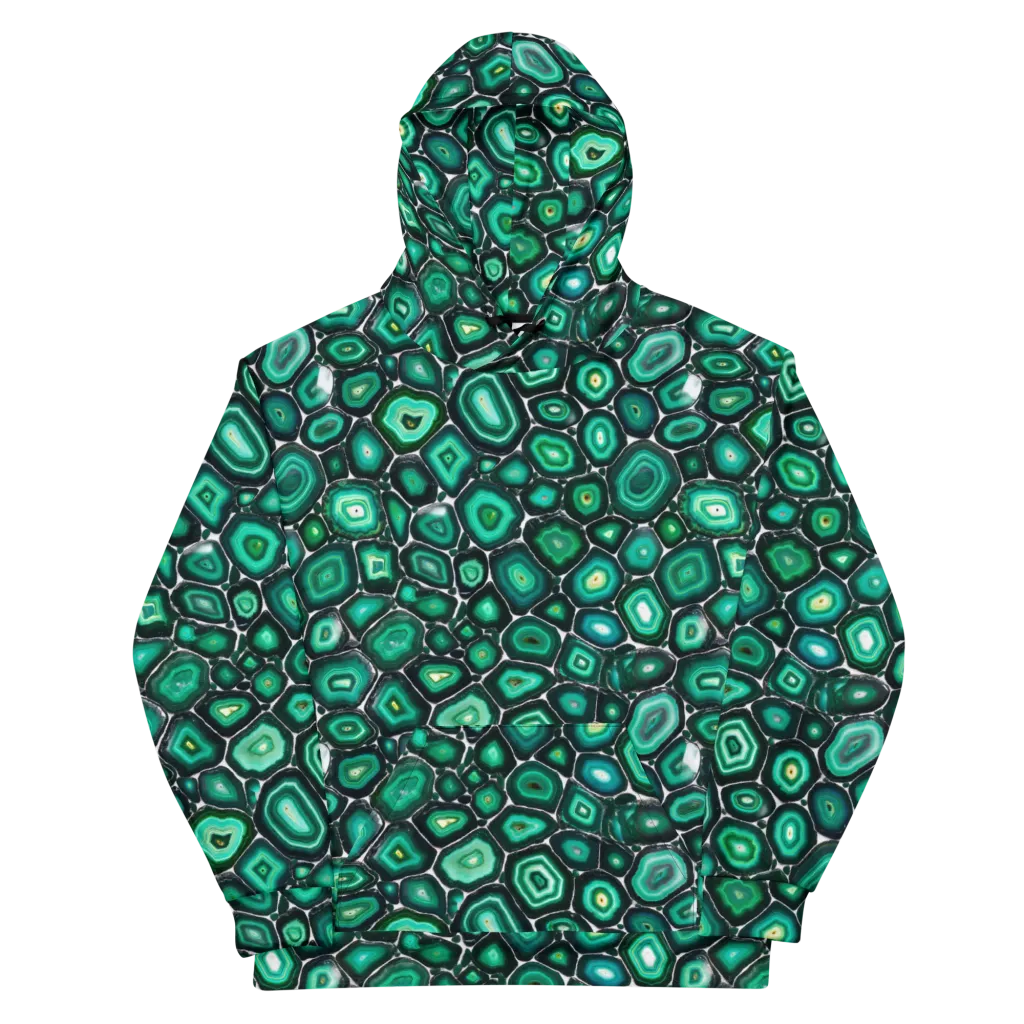 Verdant Agate on Cotton Hoodie — Front