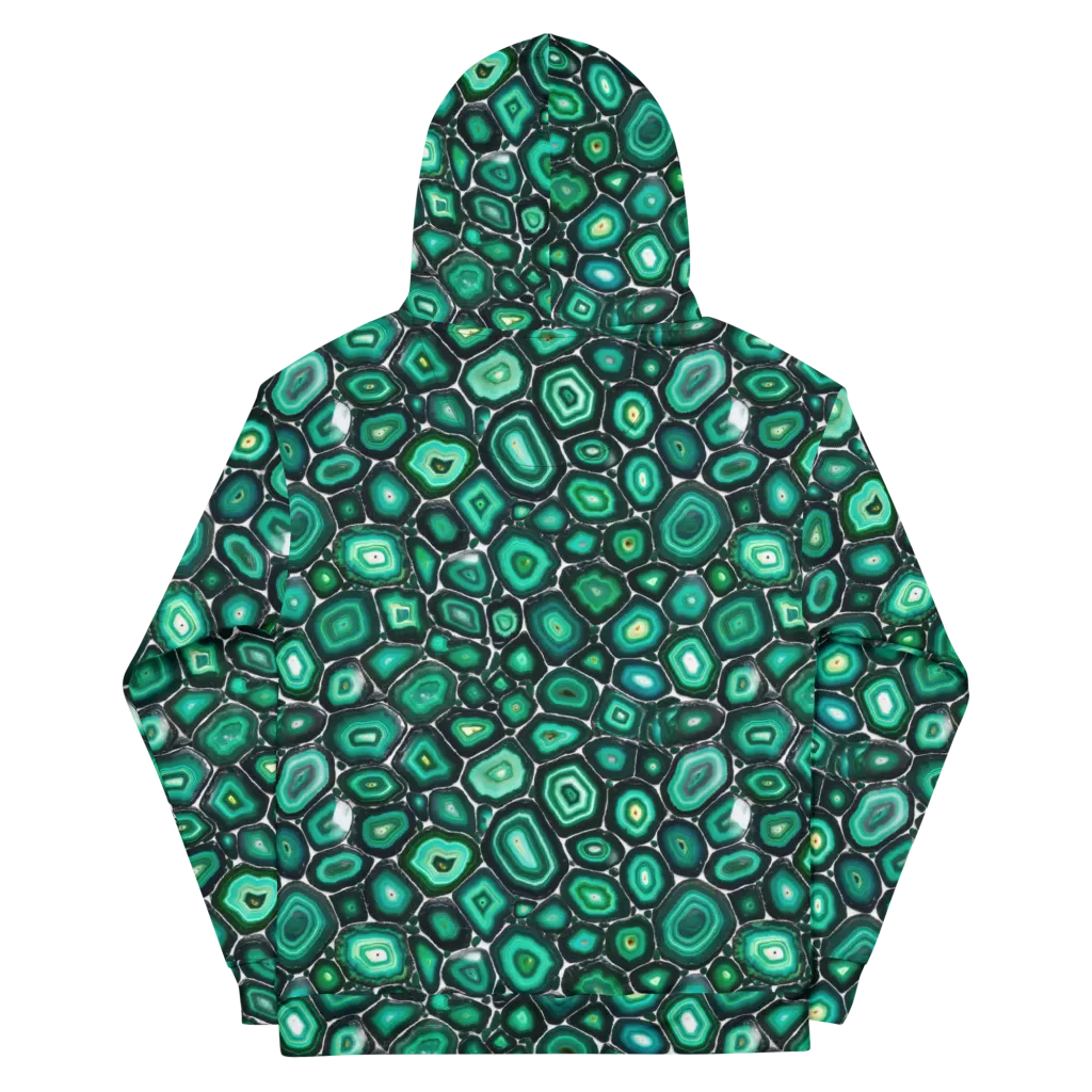 Verdant Agate on Cotton Hoodie — Back
