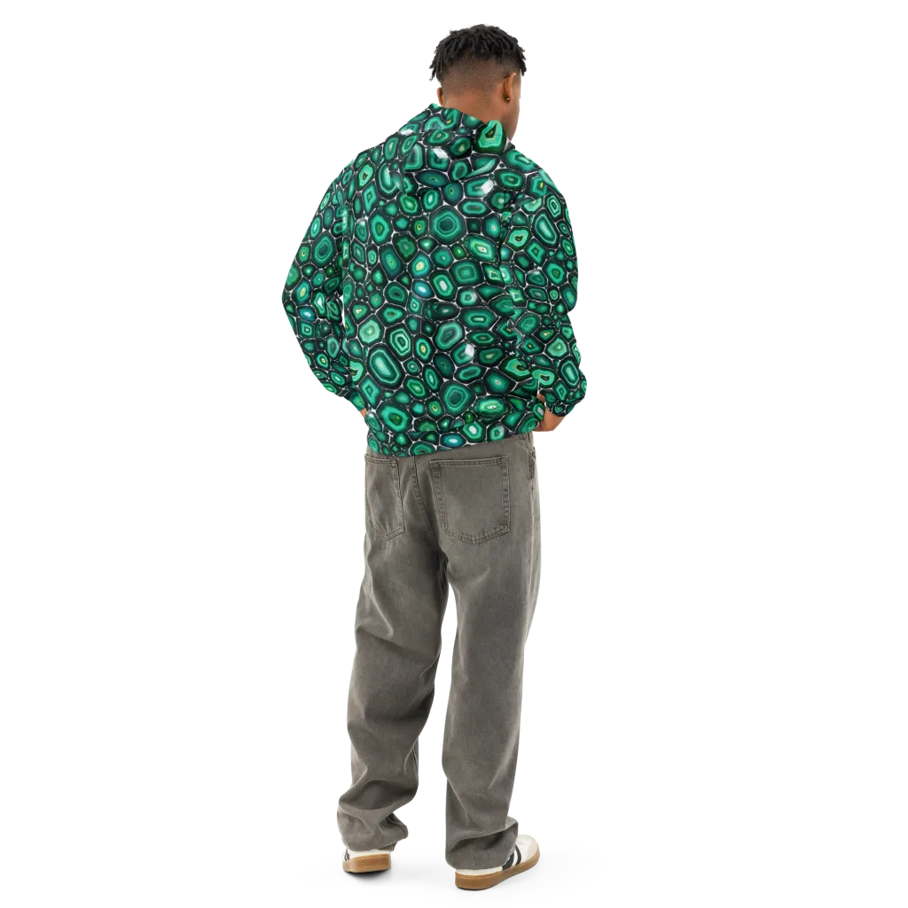 Verdant Agate on Cotton Hoodie — Back
