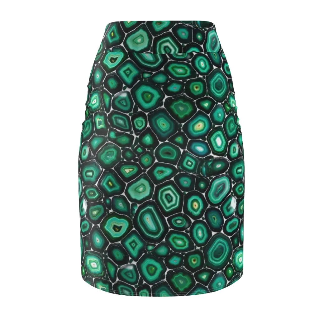 Verdant Agate on Pencil Skirt — Back