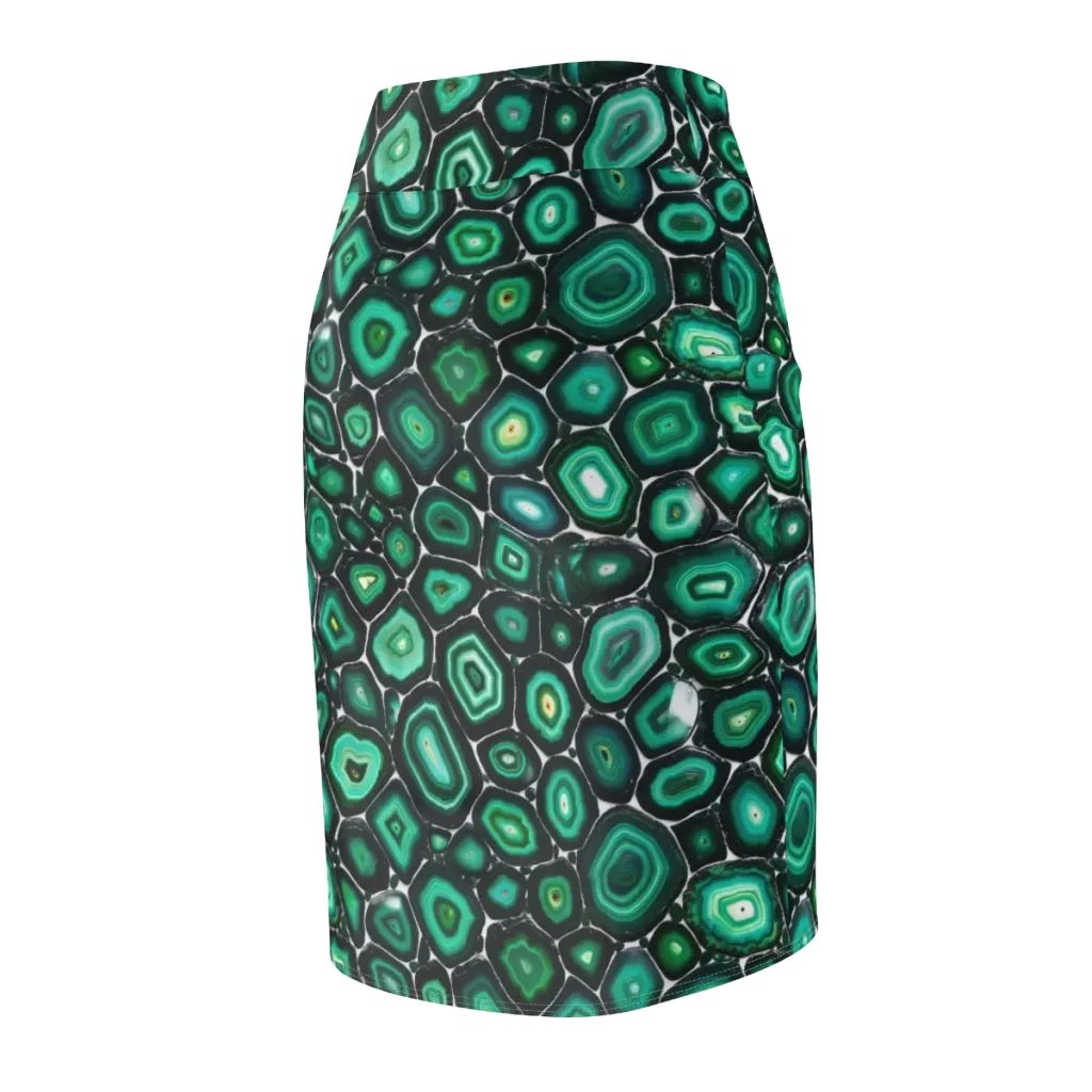 Verdant Agate on Pencil Skirt — Back Side