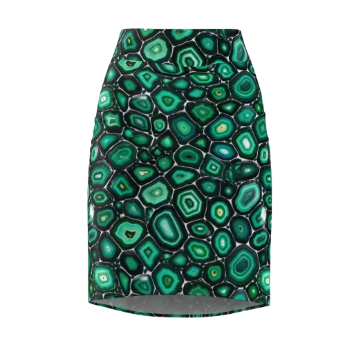 Verdant Agate on a Pencil Skirt