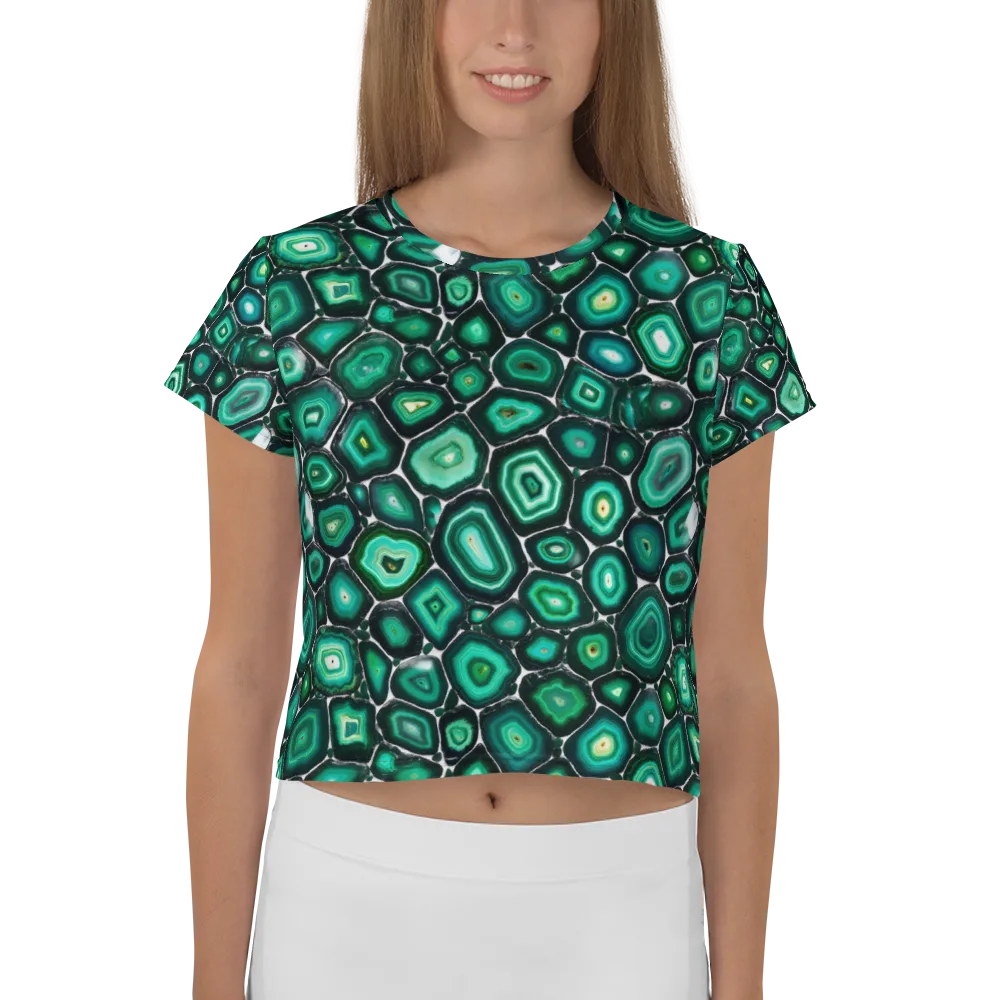 Verdant Agate on Crop Tee — Front