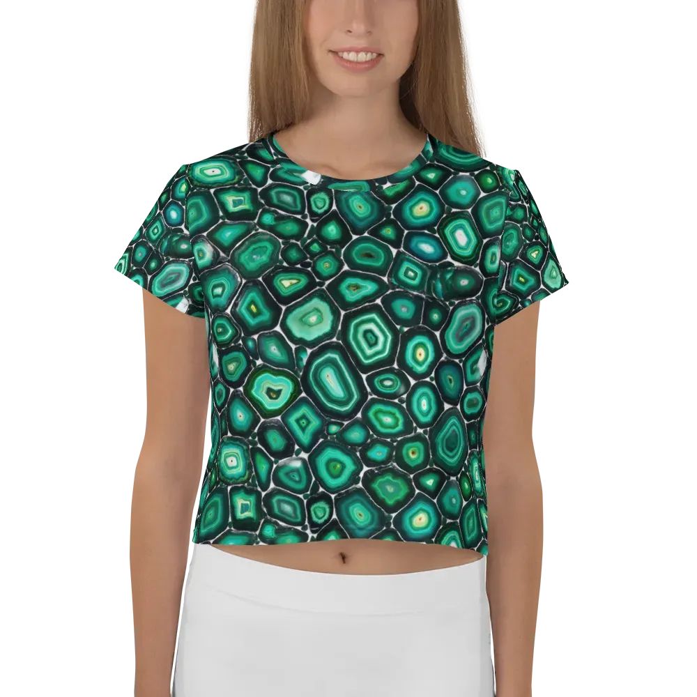 Verdant Agate on Crop Tee — Front