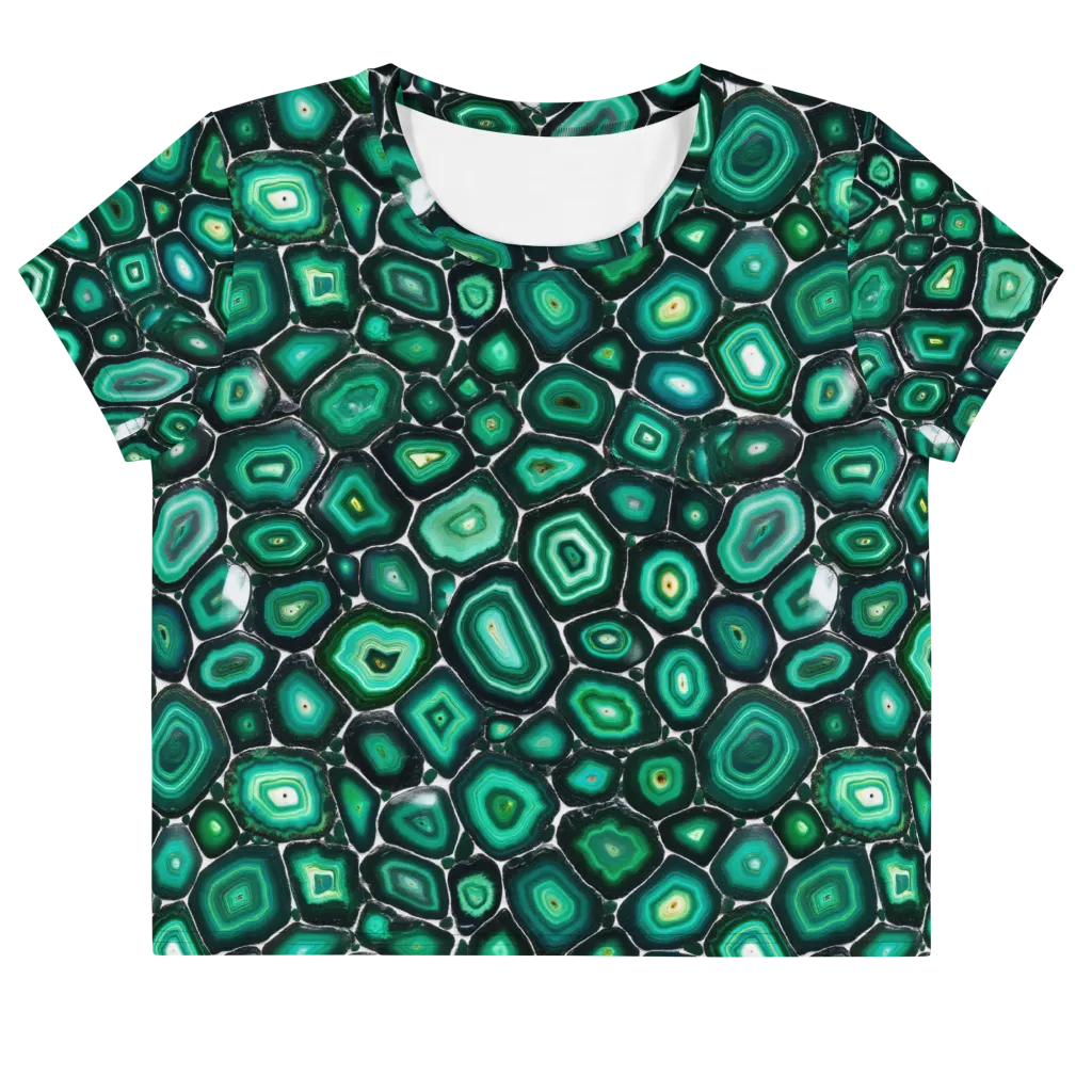 Verdant Agate on Crop Tee — Front