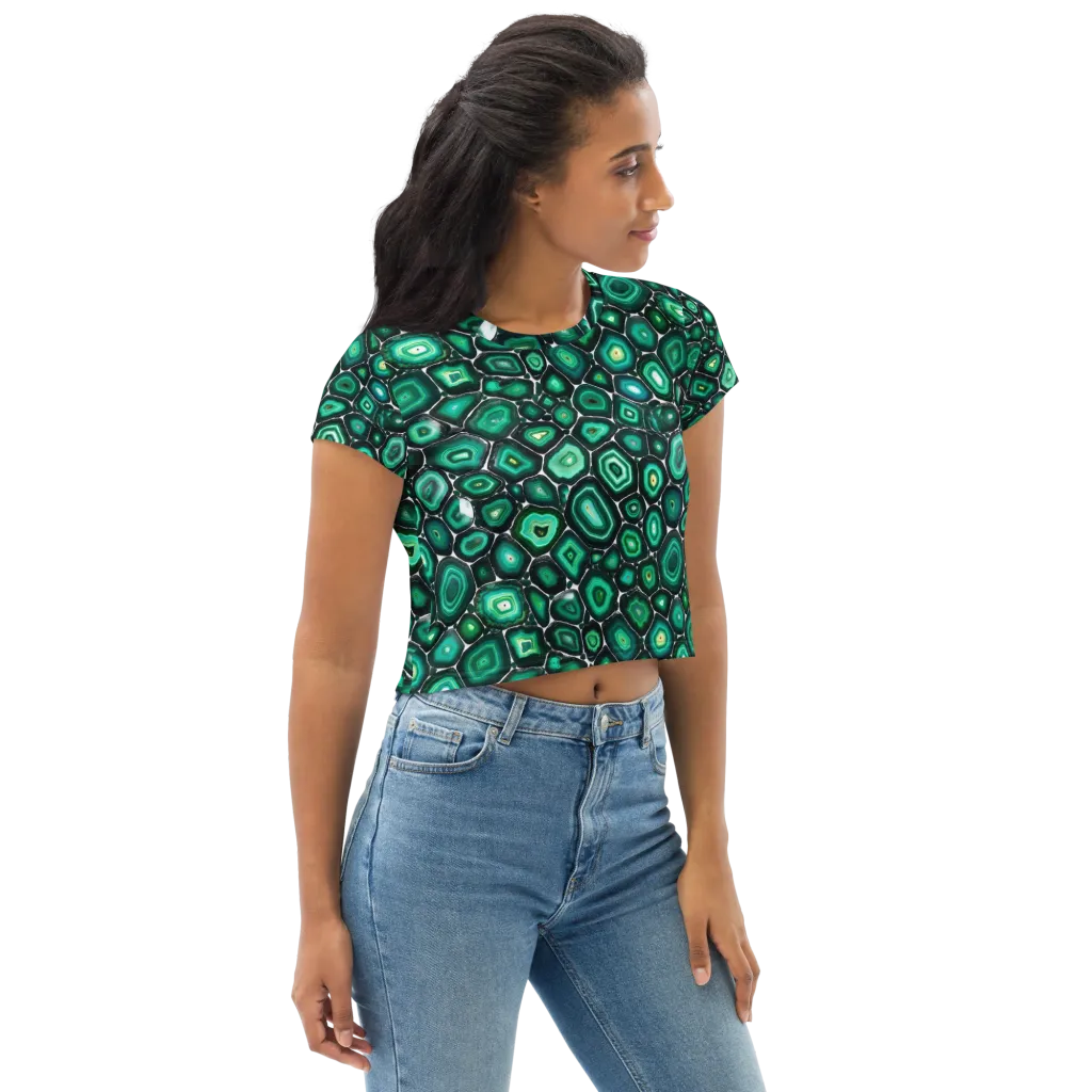 Verdant Agate on Crop Tee — Right Front