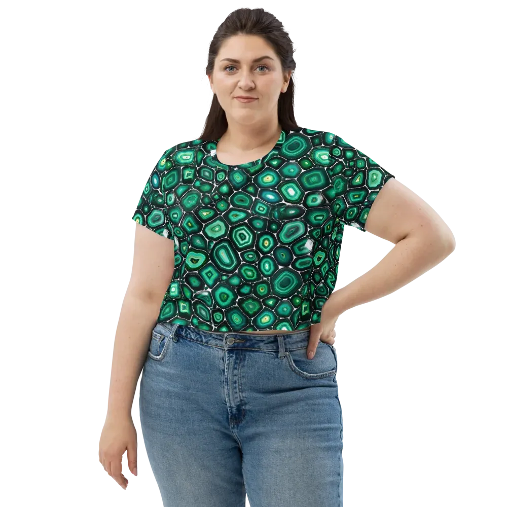 Verdant Agate on Crop Tee — Front