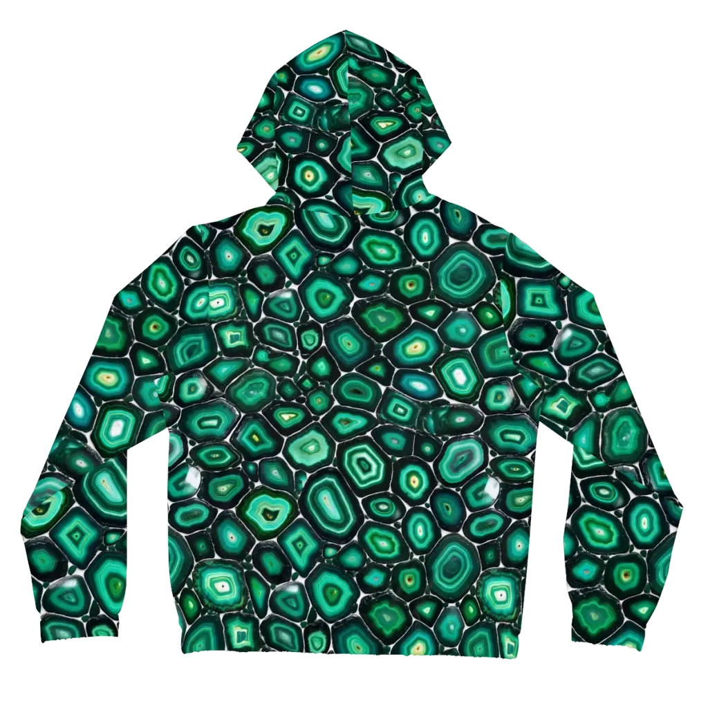 Verdant Agate on Women's Full-Zip Hoodie — Back