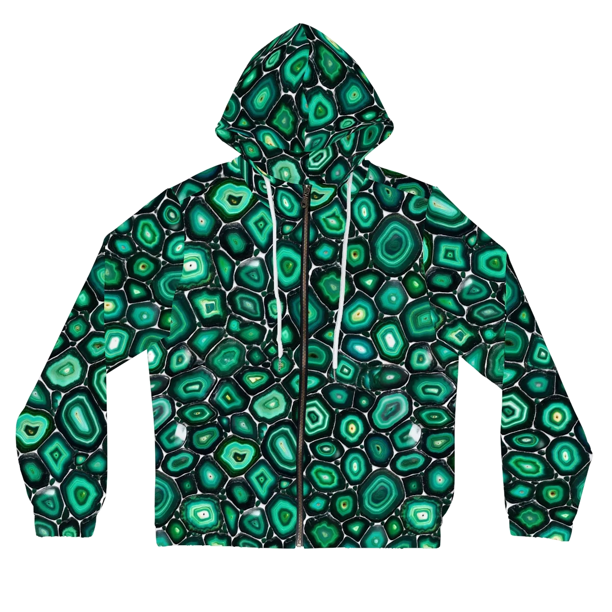 Verdant Agate on Women's Full-Zip Hoodie — Front