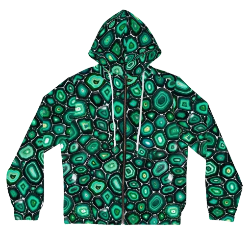 Verdant Agate on a Women's Full-Zip Hoodie