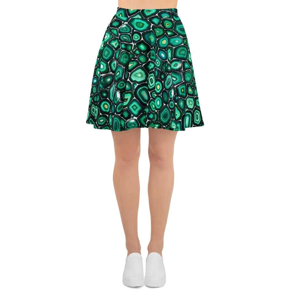 Verdant Agate on Skater Skirt — Front