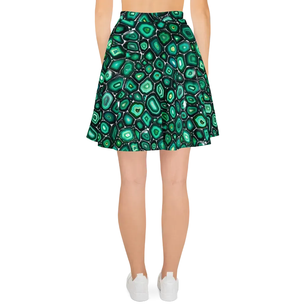 Verdant Agate on Skater Skirt — Back
