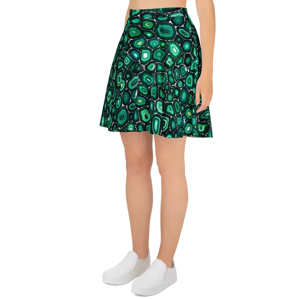 Verdant Agate on Skater Skirt — Left