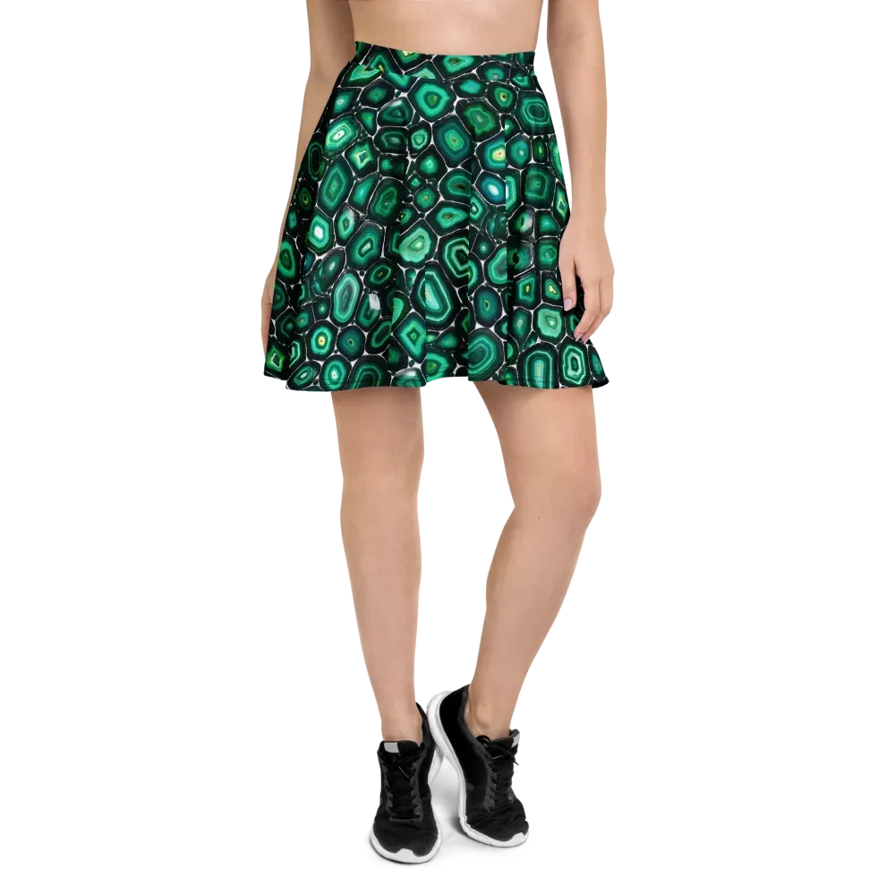 Verdant Agate on Skater Skirt — Front