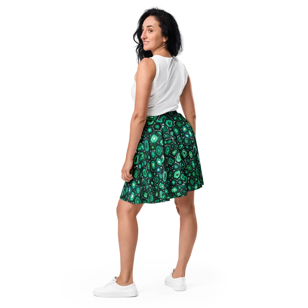 Verdant Agate on Skater Skirt — Back
