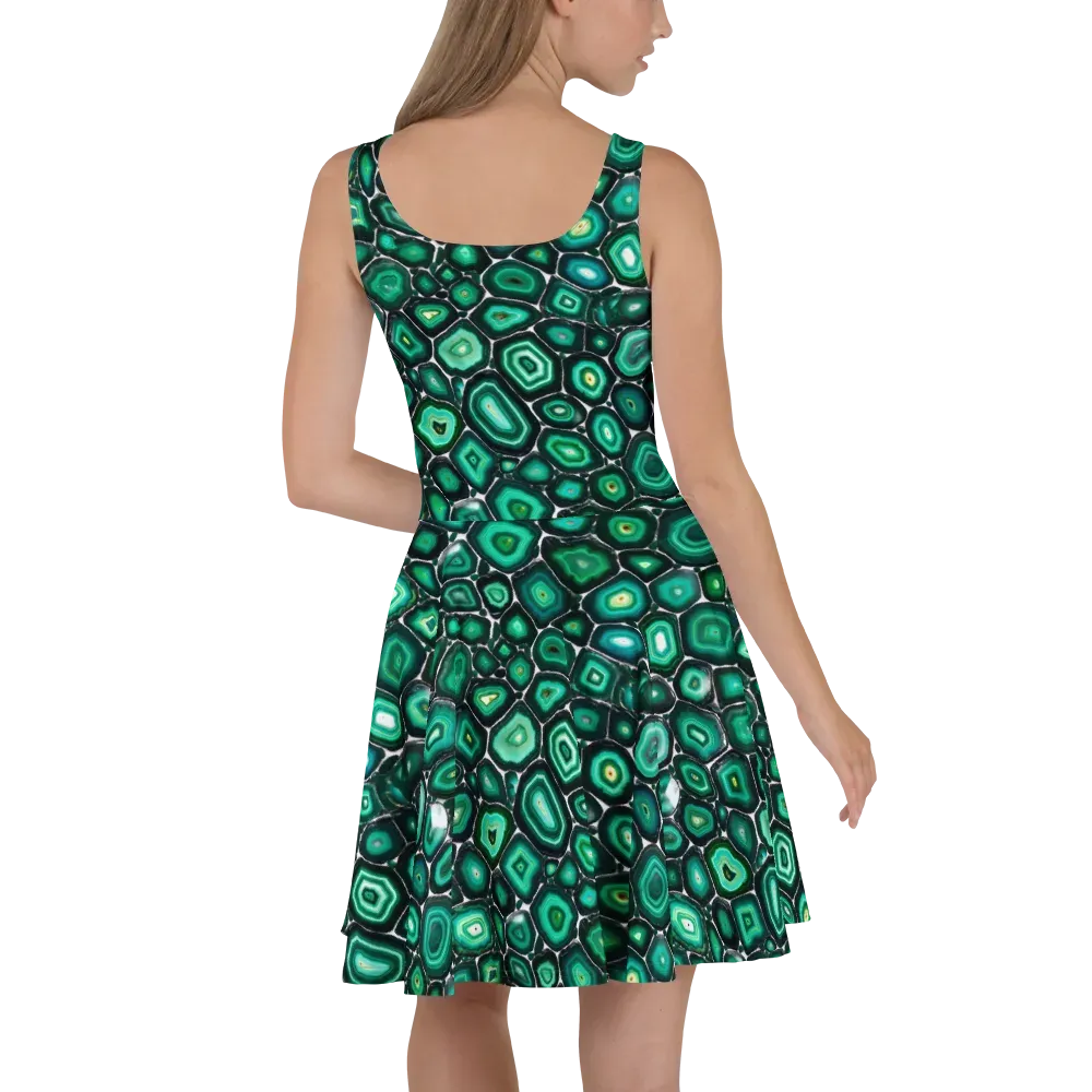Verdant Agate on Skater Dress — Back