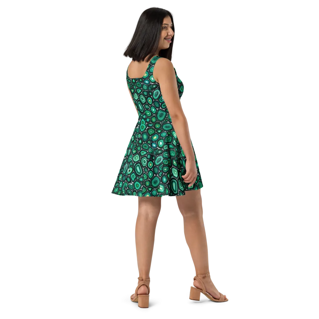 Verdant Agate on Skater Dress — Right